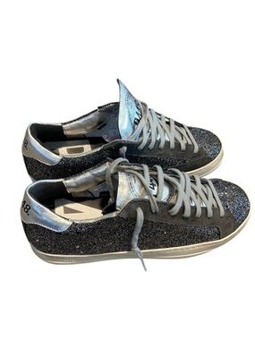 P448 Gray John Glitter Sneakers Size 41